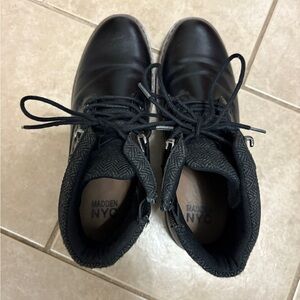 Black Lace-Up Boots